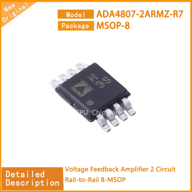 5Pcs/Lot  New Original  ADA4807-2ARMZ-R7  ADA4807  Voltage Feedback Amplifier 2 Circuit Rail-to-Rail 8-MSOP