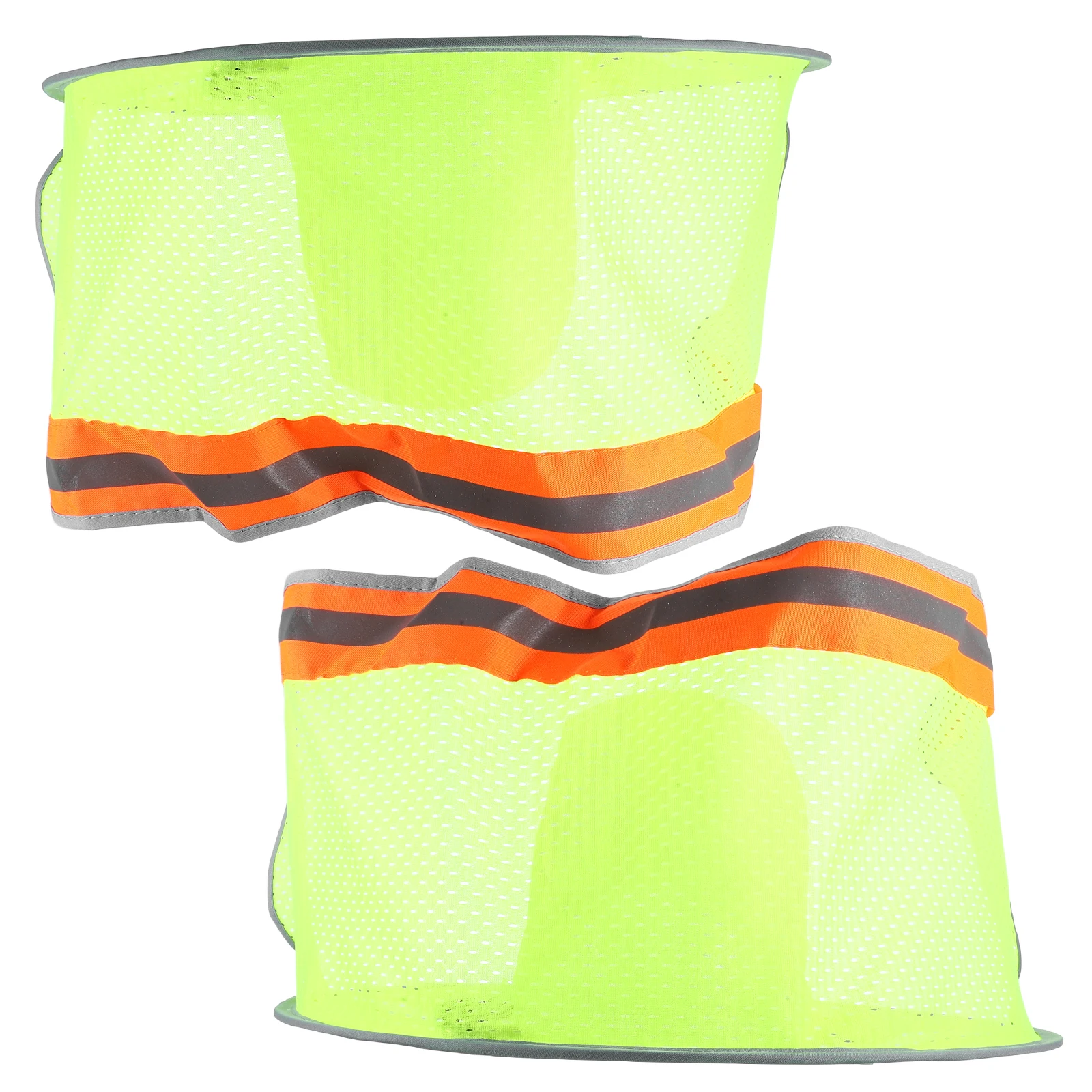 

2pcs Hard Hat Sun Shade Full Brim High Visibility Protector Reflective Shield Mesh Neck Shield For Outdoor Safety Work