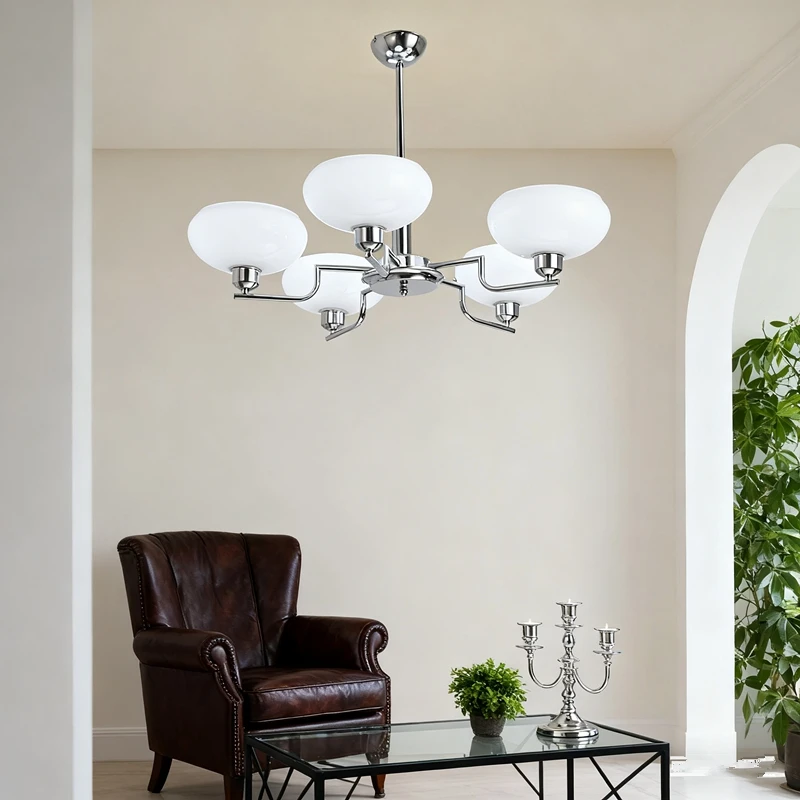 

Nordic Vintage Silver LED Pendant Light for Living Room Dining Room Bedroom Indoor Home Decorative Lighting