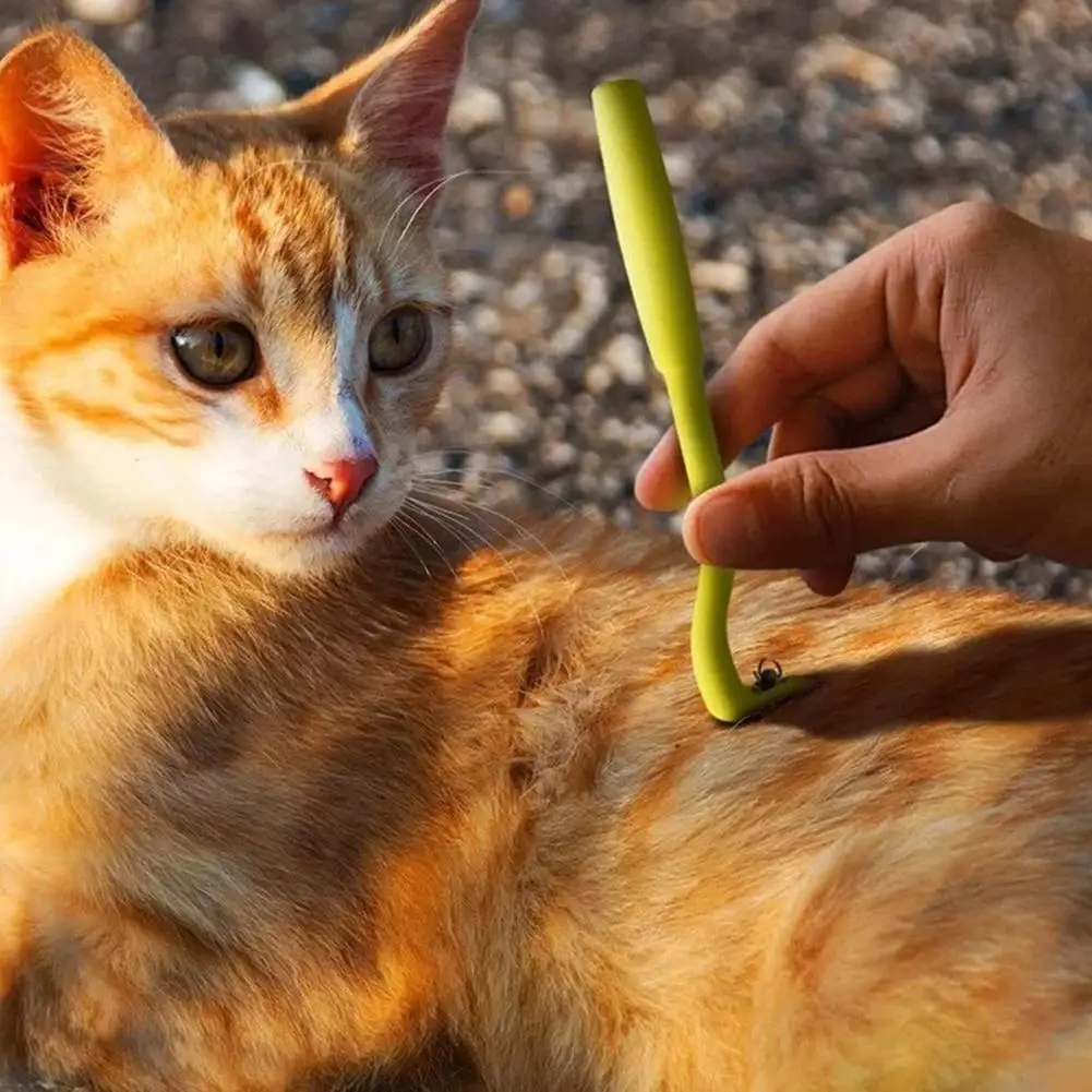 Kait Penghilang Kutu Hewan Peliharaan Plastik Penghilang Kutu Anjing Lembut Kait Portabel Perlengkapan Penjepit Kutu Ekstraktor Hewan Peliharaan Universal Cleani R7u9