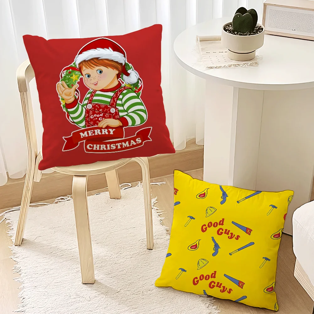 Good Guys Child's Play Christmas cushion For Bedroom Car Coffee Shop Room and Living Room Sofa Decorative Pillow Cover Case