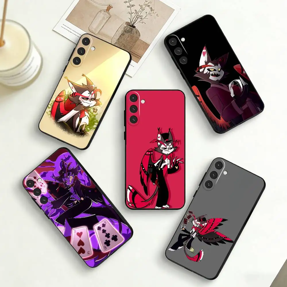 

H-Hazbin Hotel H-Husk Phone Case For Samsung Galaxy A73,A72,A71,A70,A53,A52,A51,Others Soft Black Cover
