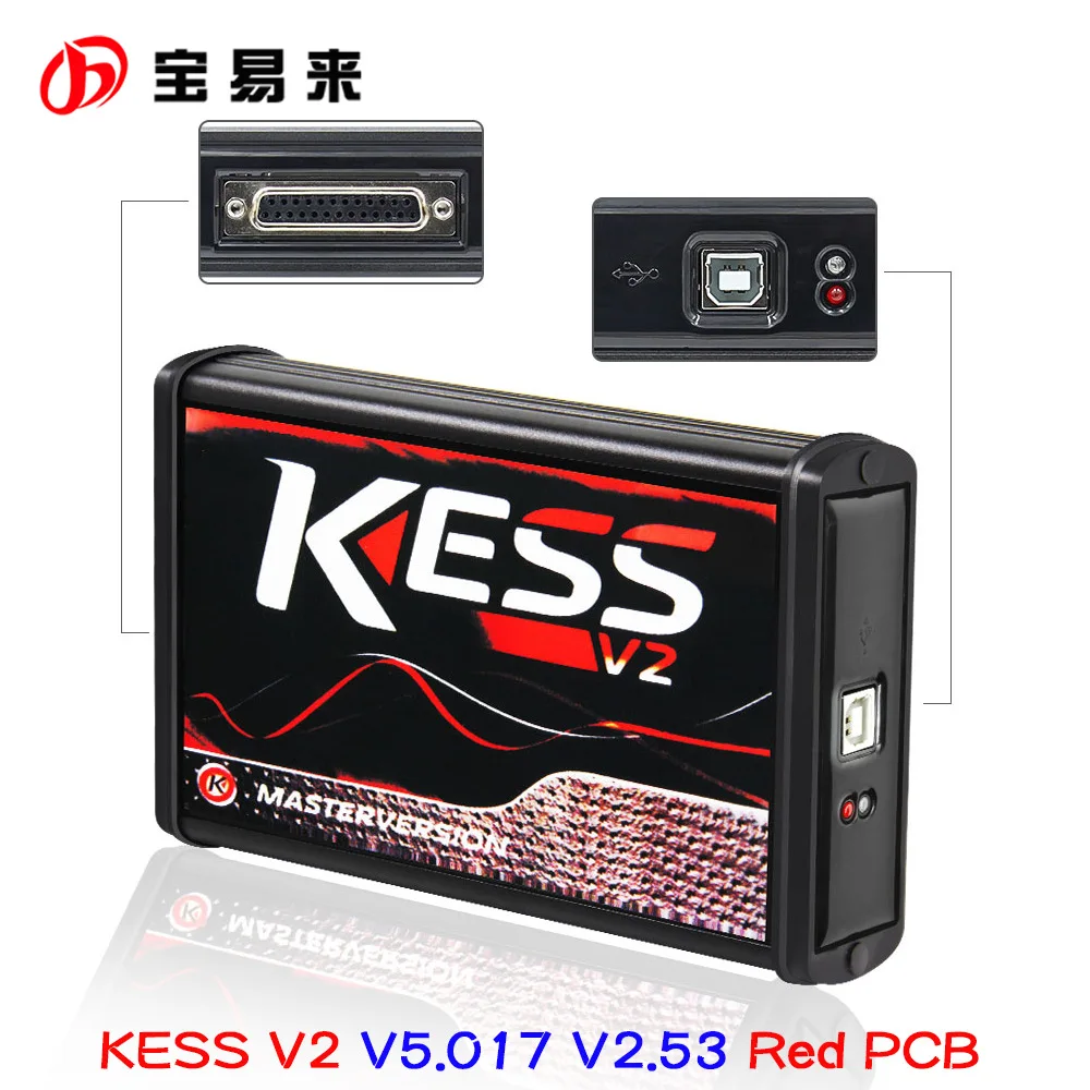 European Version KESS V2 Red PCB for V5.017 KSuite V2.8 No Tokens Diagnostic Tools