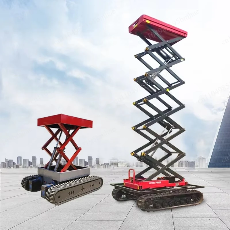 Electric remote control 1t load capacity crawler lifting platform 0-1000mm lifting height factory direct sales