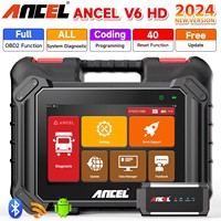 ANCEL V6 HD Heavy Duty Truck Scanner All System DPF Regen 40+ Reset Diesel Diagnostic Scan Tools for Cummins/Detroit/Caterpillar