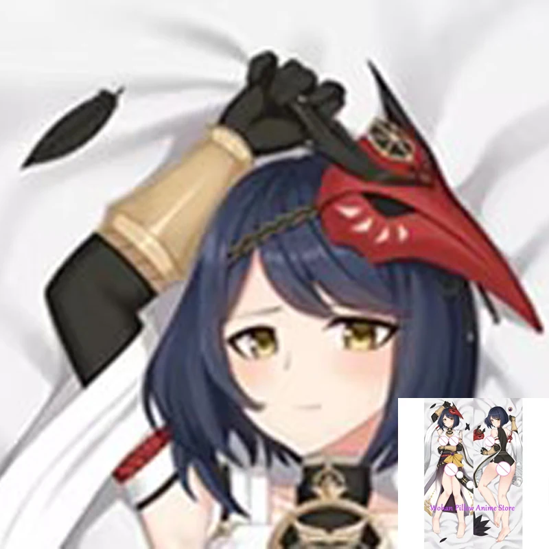 

Dakimakura Anime Pillow Cover Kujou Sara Double Sided Print Life-size Halloween Christmas Decoration