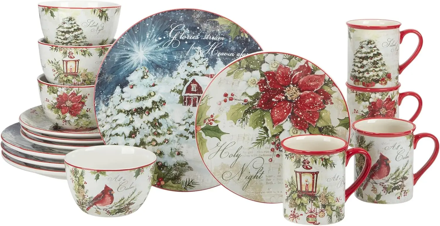

Набор столовой посуды Silent Night, 16 предметов, 4 шт.