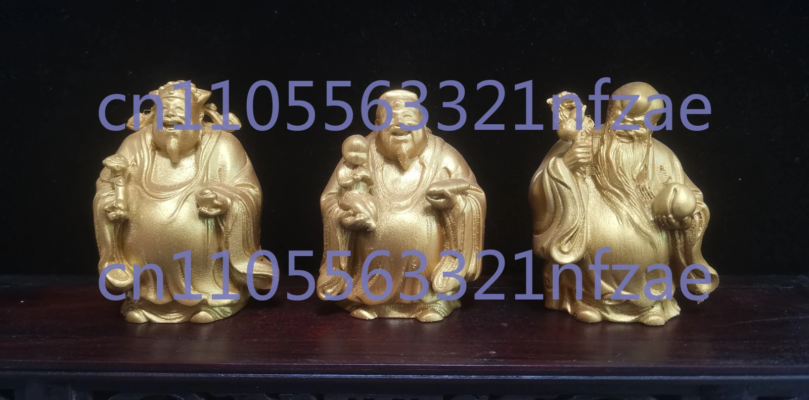 

Деревянный самшит ручной работы, три бога долголетия, богатство, фигурка, коллекционная статуя