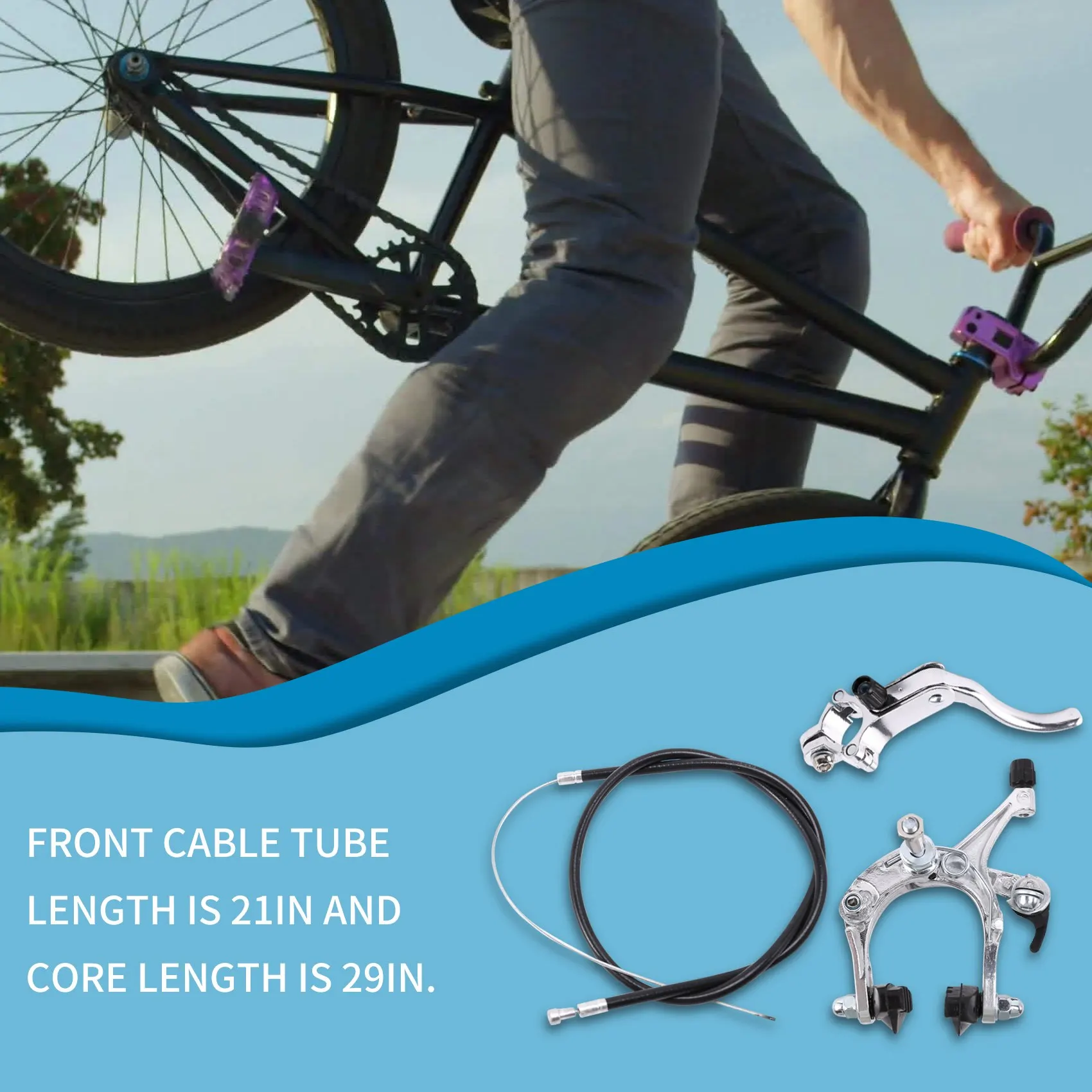 

B48B-Fixie Комплект тормозов для шоссейного велосипеда Cruiser Комплект тормозов для велосипедного суппорта Комплект тормозов с боковой тягой для большинства велосипедов Fixie