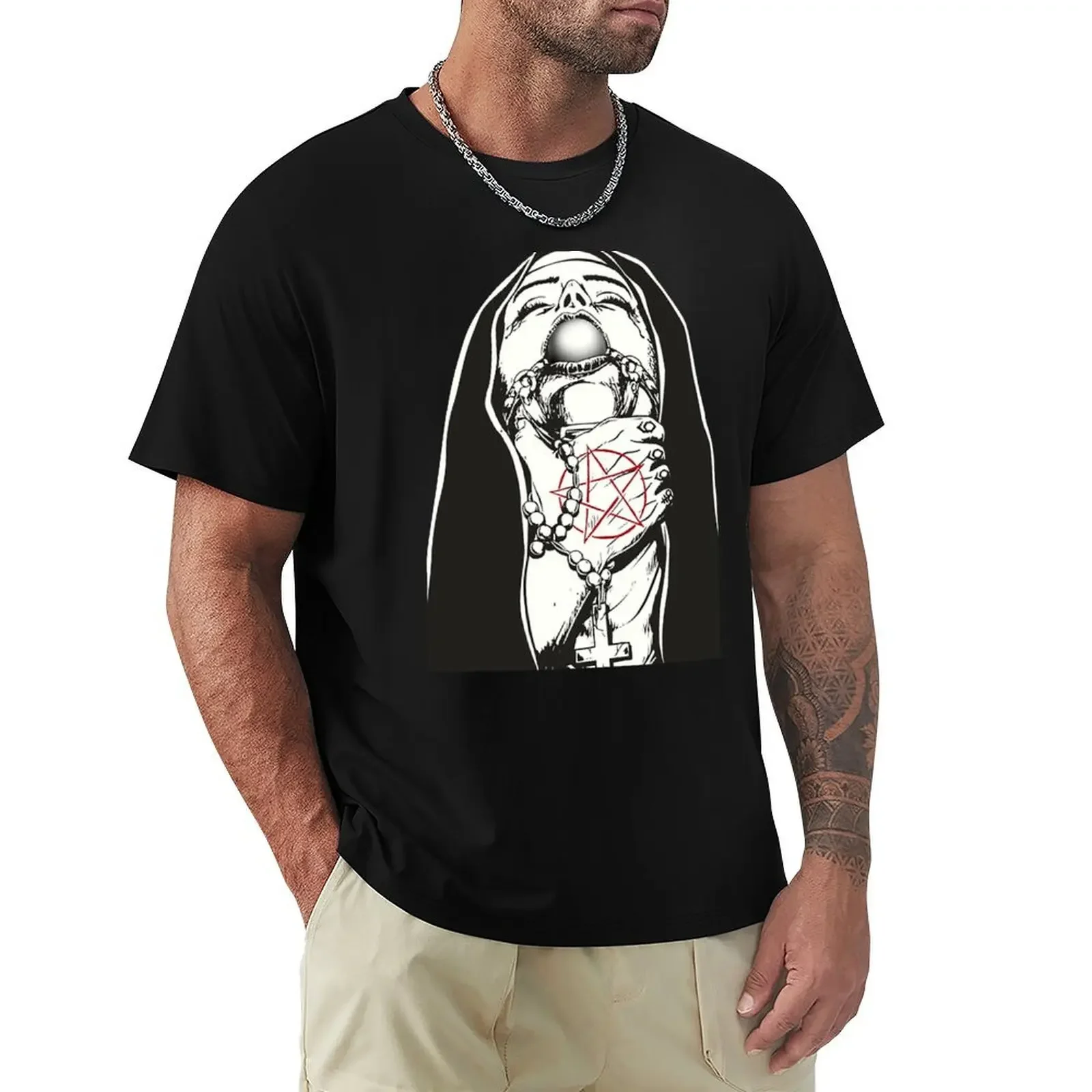 

The bad Nun Satan T-Shirt customs design your own oversizeds plain customizeds men workout shirt