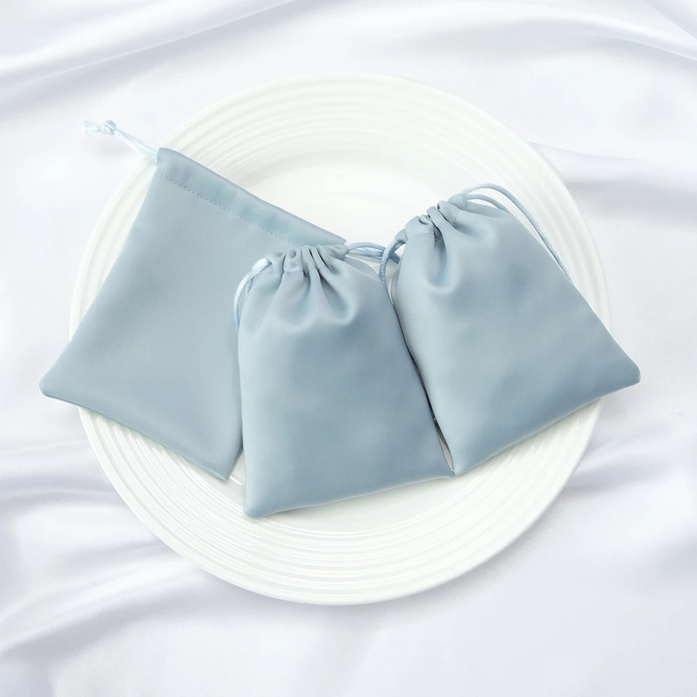 10pcs Small Satin Silk Drawstring Pouches