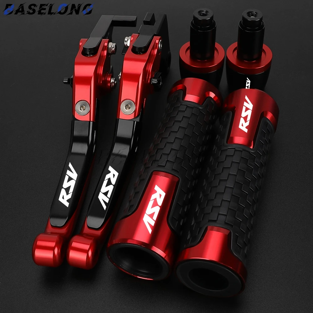 

Motorcycle Adjustable Clutch Brake Levers Handle Bar End Grips Caps For Aprilia RSV MILLE RSV R RSVR 2004 2005 2006 2007 2008