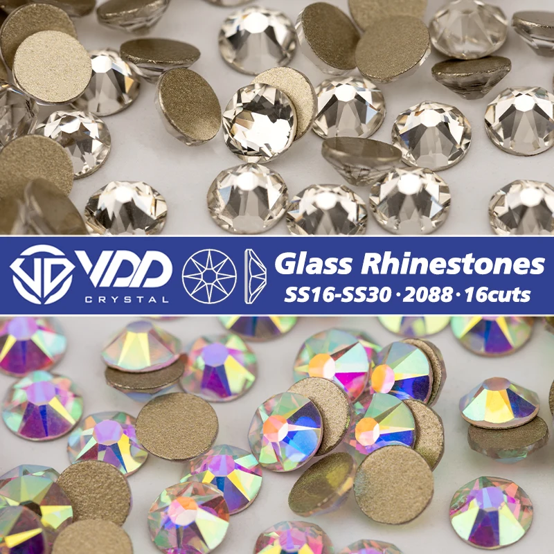 VDD SS16-SS30 High Quality AAAAA 2088 Rhinestones Crystal Flatback 8 Big 8 Small Strass Stone For DIY Crafts Nail Art Decoration