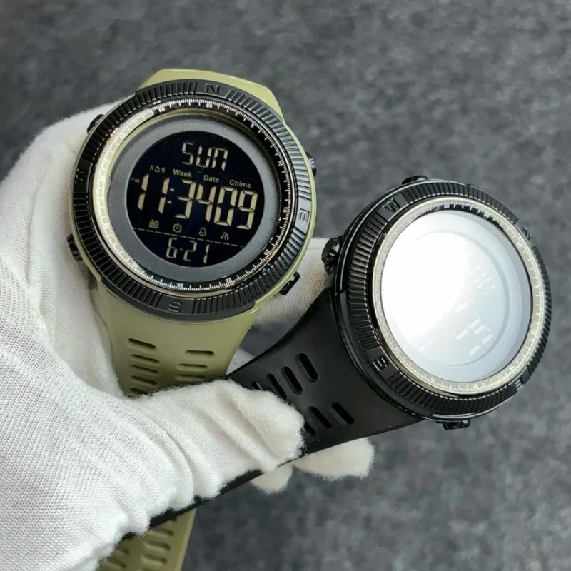 남성용 아웃도어 패션 스포츠 시계 방수 LED 다기능 시계 남성 생일, 크리스마스 선물로 적합