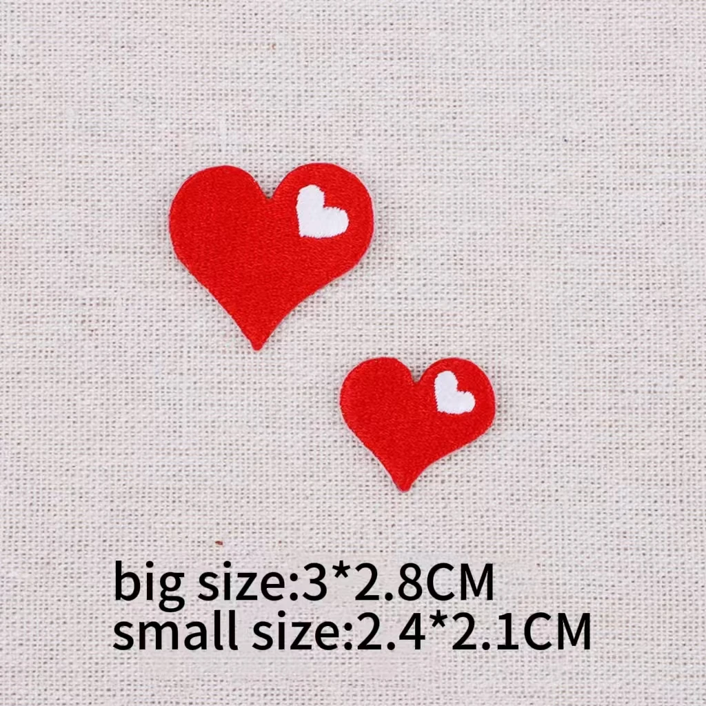 Love Heart DIY Iron On Patch Embroidered Applique Sewing Label Clothes Stickers Apparel Accessories Badge