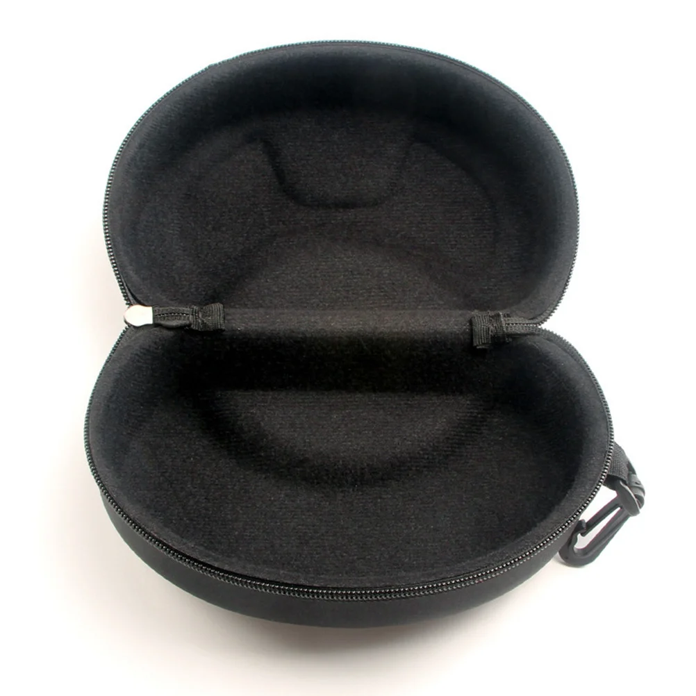 صندوق نظارات التزلج الفاخر، هيكل إيفا متين، تصميم داخلي مبطن بالكامل يناسب معظم النظارات الكبيرة باللون الأسود