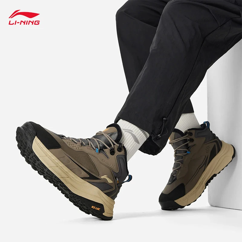 

LI-NING Lifestyle Unisex CROSS 2 Shoes ICE LOC Winter Fleece Warm Mid-Top Stylish Casual Sneakers AGLV079