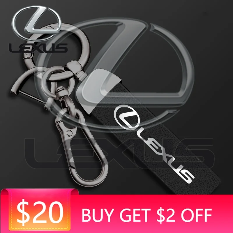 

Emblems Genuine Leather Car Key Chain For Lexus RX350 UX200 NX300 IS300 ES350 GX460 LX570 GS350 RC300 LC500 Auto Keychain Access