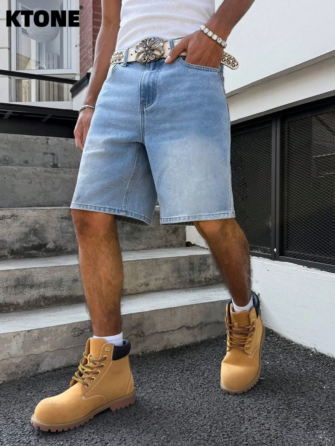 

Синие свободные джинсовые шорты для мужчин, неэластичные, повседневные, простые, однотонные, удобные, для повседневной носки.