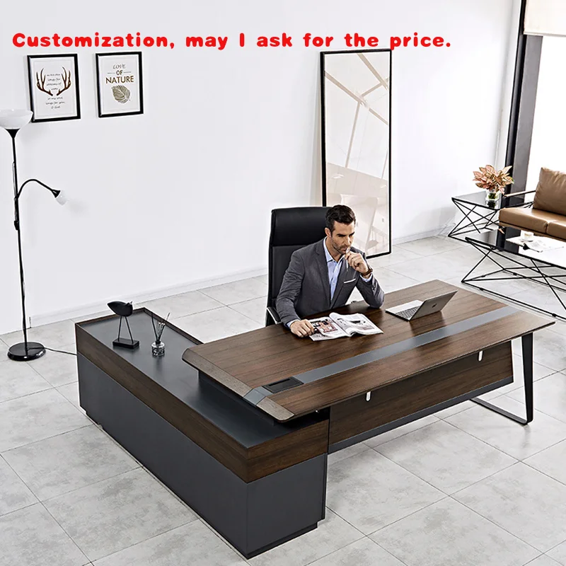 

custom.Office Furniture Office Desk Workstation Table Designs Ceo High Tech Work Desk Executive L Shaped Manager's Office