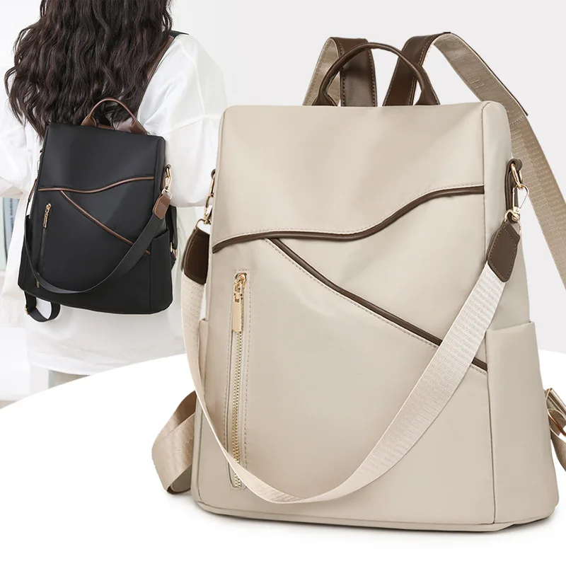 

College Students Simple and Versatile Large Capacity Multi-Purpose Anti-Theft Leisure Travel Backpack for Women
