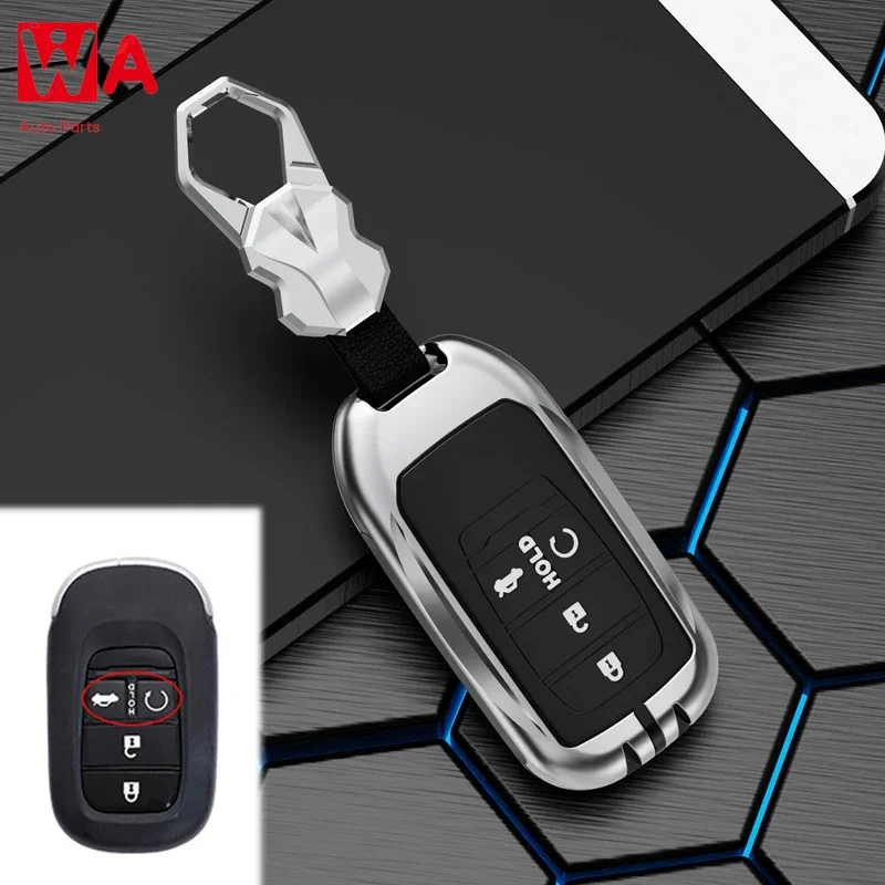 

Zinc Alloy Car Key Case Cover Key Bag For Honda Civic Accord Vezel 2022 Accessories Car-Styling Holder Shell Keychain Protection