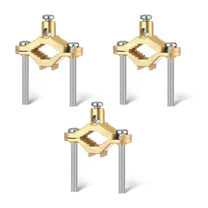 

A74E-3 Pcs Ground Clamp 1/2-1 Conduit Fitting, Copper Alloy Wire Clamp Conduit Fitting, For Bonding Ground Wire To Water Pipe
