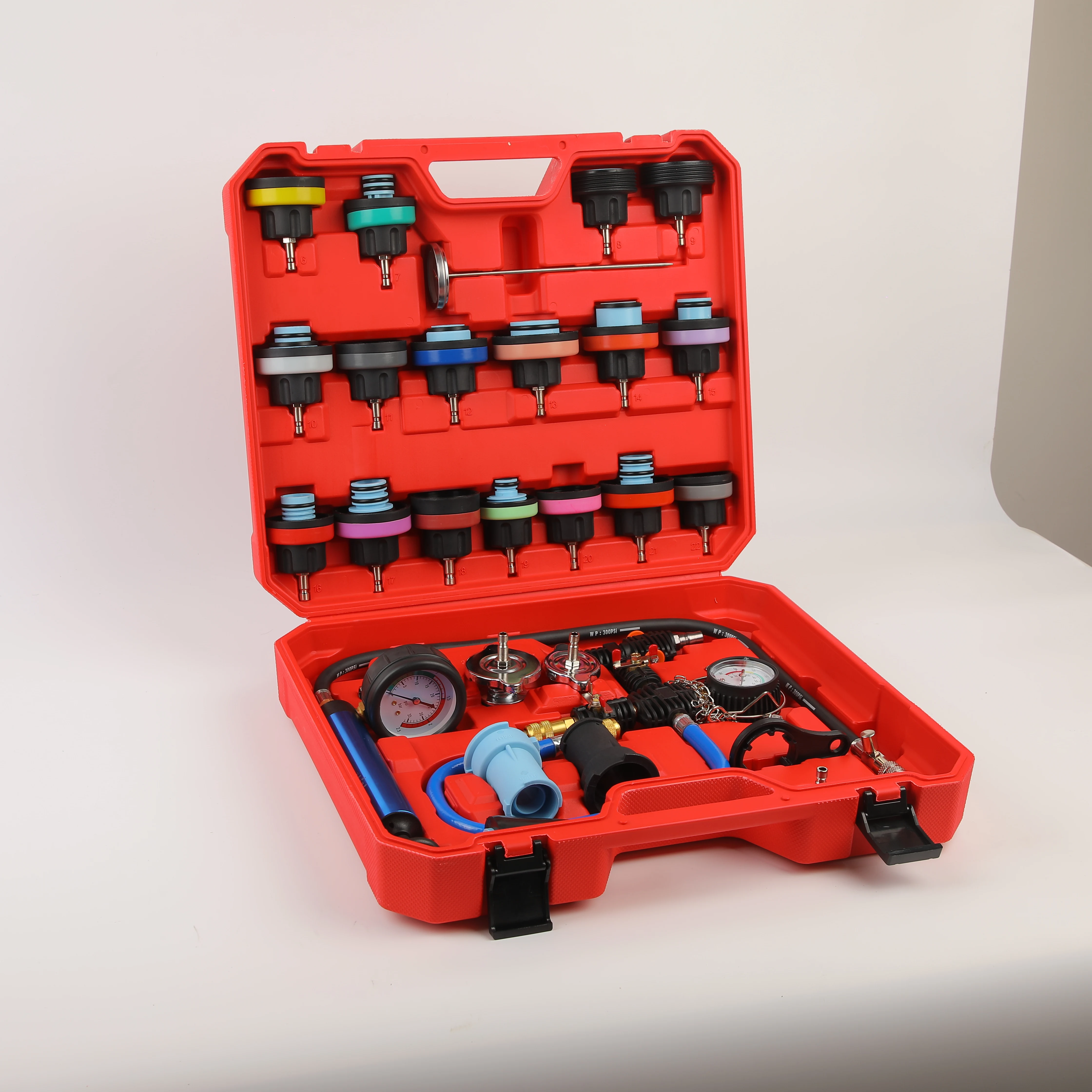 

Vacuum automobile water tank antifreeze coolant replacement filler suppression leak detection kit tool