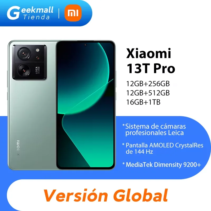 Globale version xiaomi 13t pro 5g 50mp leica kamera 144hz 6.67 "amoled amoled 5000mah 120w hyper