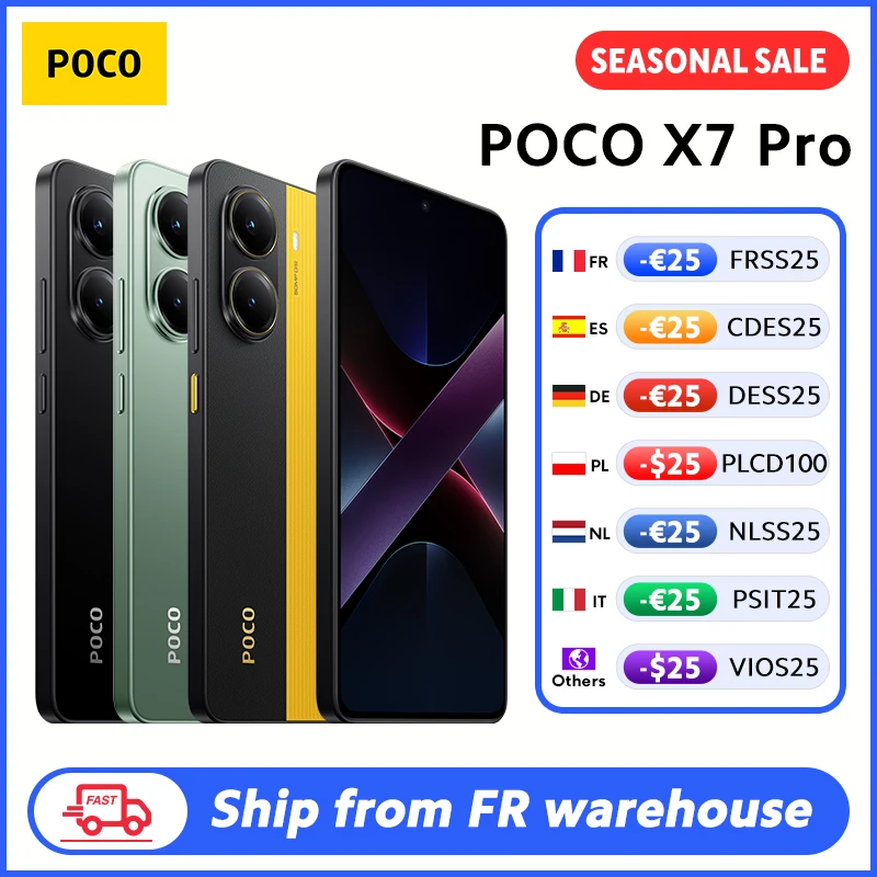 【Marca +】POCO X7 Pro Smartphone Dimensity 8400-Ultra 6,67" 120Hz Pantalla AMOLED 90W HyperCharge 6000mAh NFC Xiaomi HyperOS