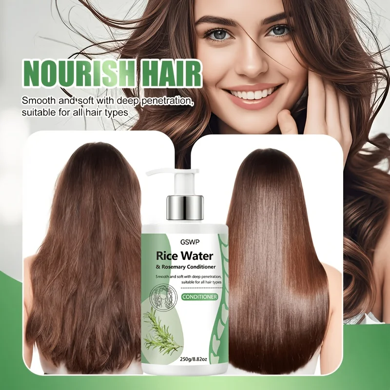 GSWP  Rice Water & Rosemary Conditioner Hair ，Strengthening Moisturizing Smoothing Anti-Frizz For Dry Damaged Hair.250g/500g