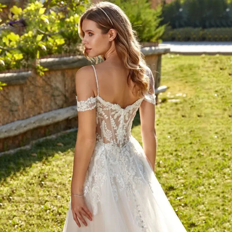 Vestidos de novia personalizados con hombros descubiertos, adecuados para boda, dama de honor, vacaciones, fiesta, banquete