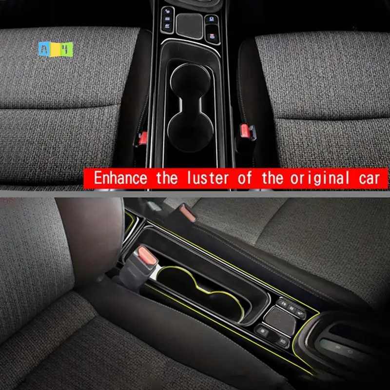 

A04E-1Set Car Water Cup Holder Decor Frame Center Console Water Cup Holder Decoration Cover Trim Accessories For Toyota Yaris RH