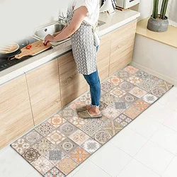 Alfombra nórdica para el suelo de la cocina, felpudo impermeable, juego de alfombras de baño