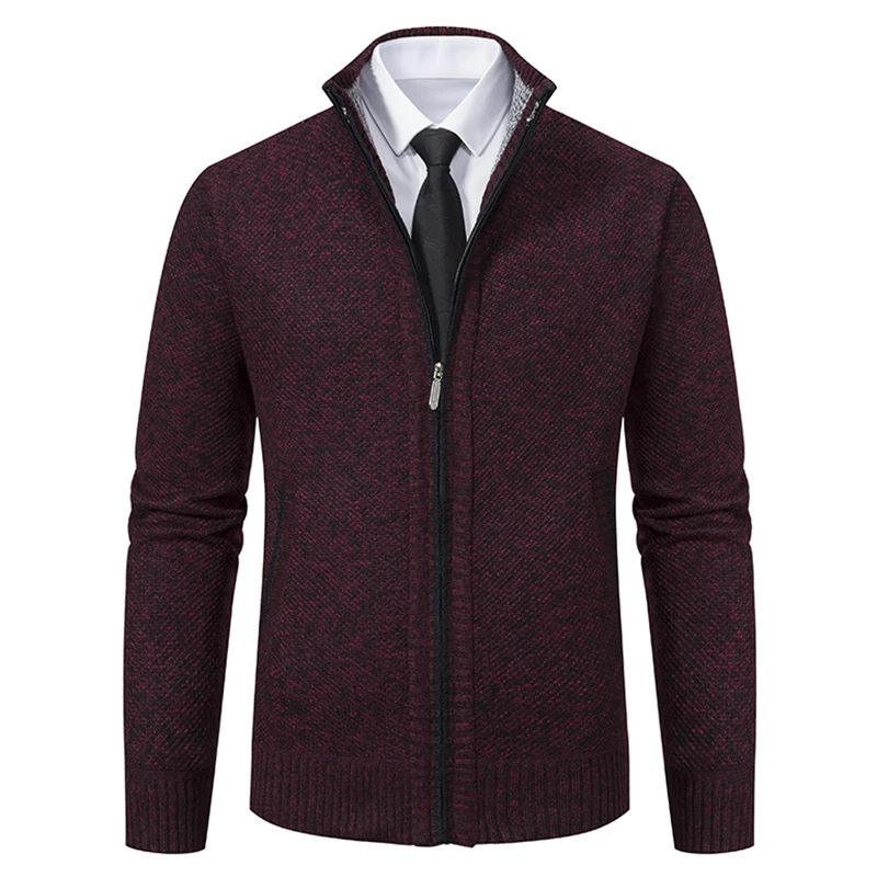 2026 Business Men's Knit Cardigan Sweater Formal & Casual Outfit Cardigans Sweater Jacket Men Winter Stand-Up Collar Sweatercoat