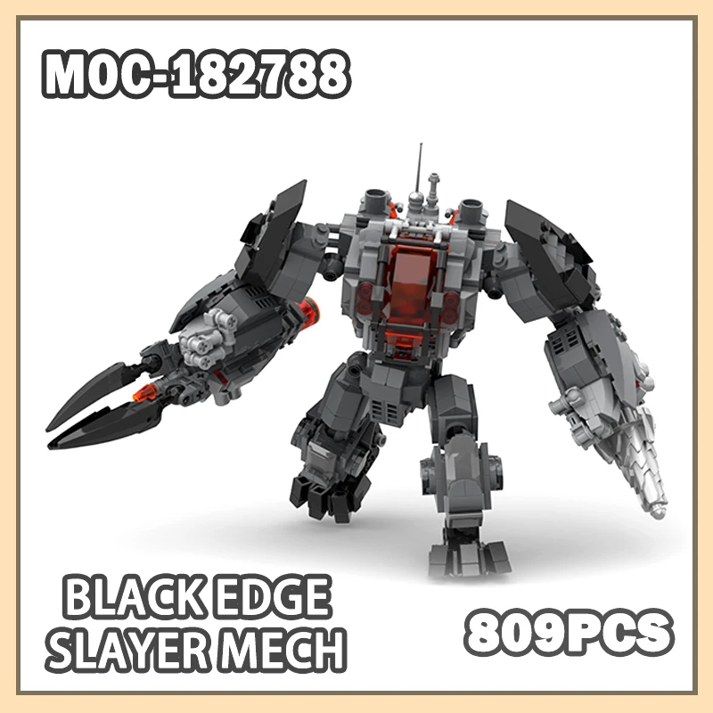 MOC-182788 Mecha Robot Series Black Edge Slayer Mech Building Block Model Brick Set Creative Kid's Adult Birthday Gifts 809PCS