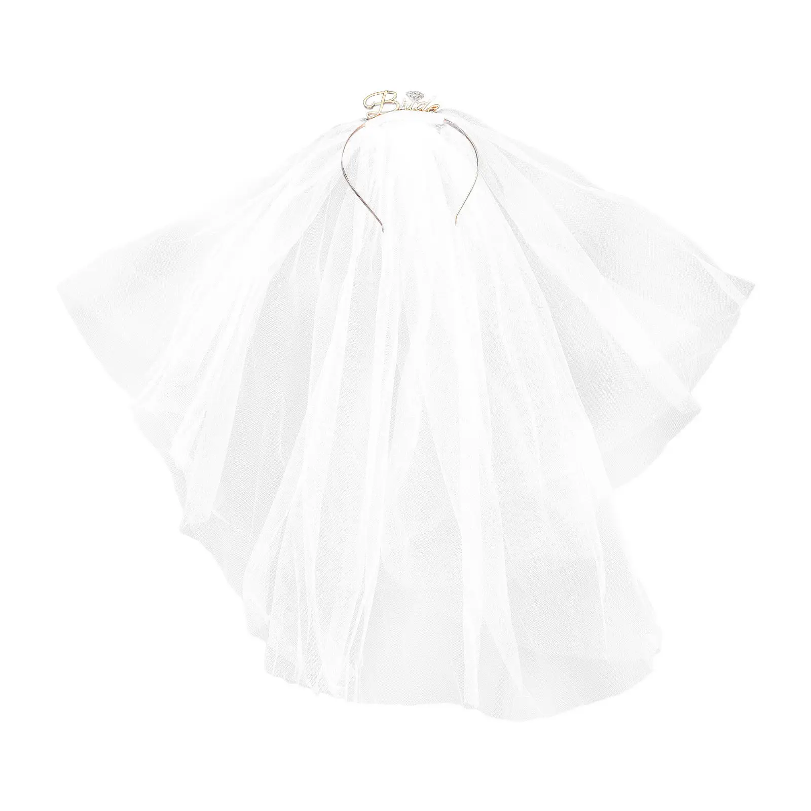 

Bridal Wedding Headband Veil Elegant Bride Headdress Headpiece for Bachelorette Party Bridal Accessories Wedding Headdress