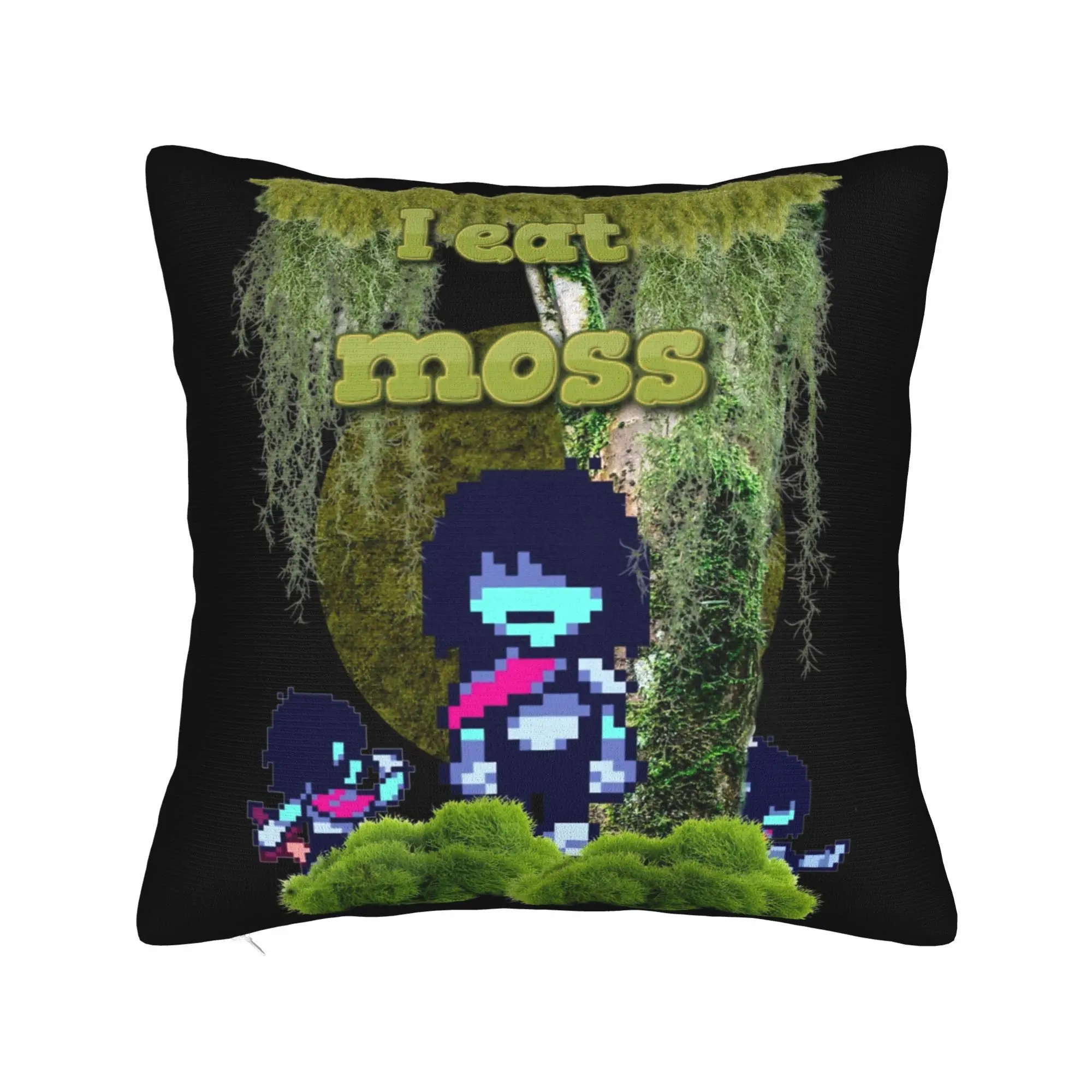 I Eat Moss Kris Deltarune Pillowcase Printed Polyester Cushion Cover Decorations  Throw Pillow Case Cover Bed Zipper 45X45cm