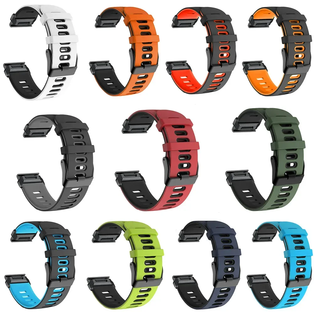 سوار سيليكون للغارمين Fenix ، Forerunner ، wrenfit ، wrenfit ، من من السيليكون ، من من أجل Garmin Fenix 7 ، 7X Pro ، 6 ، 6X Pro ، 5 ، ساعة 5X Plus