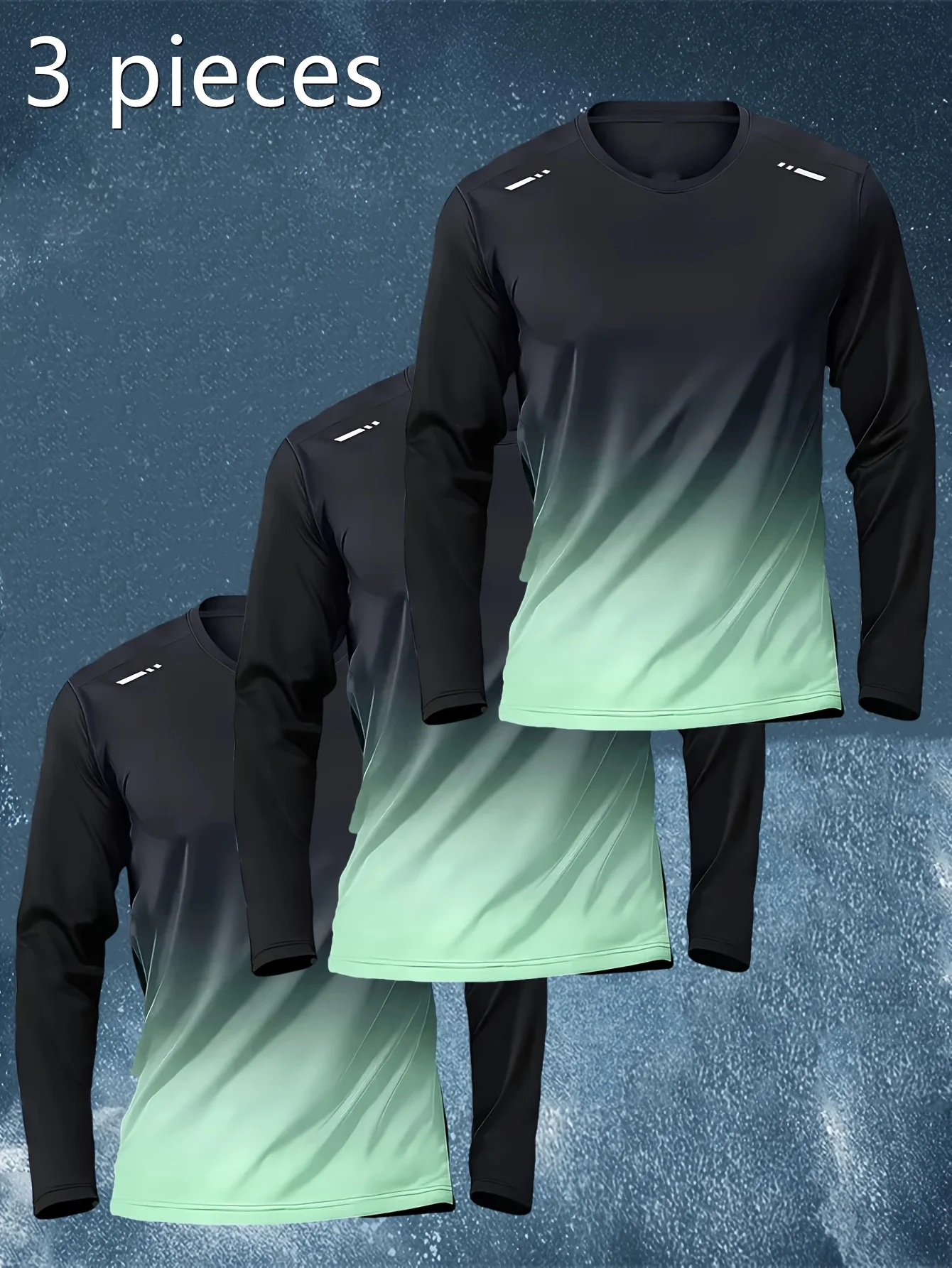 طقم اللياقة البدنية للرجال، كرة السلة بأكمام طويلة، الجري، ملابس التدريب الرياضية، ملابس ضيقة عالية المرونة قابلة للتنفس