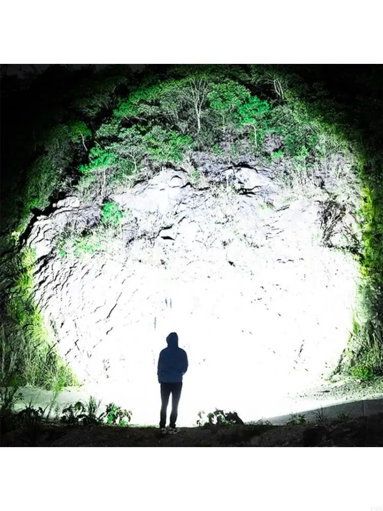 

E5BE High Power LED Flashlight With Side Light Waterproof Outdoor Emergency Light Working Lamp Powerful Handheld Torch