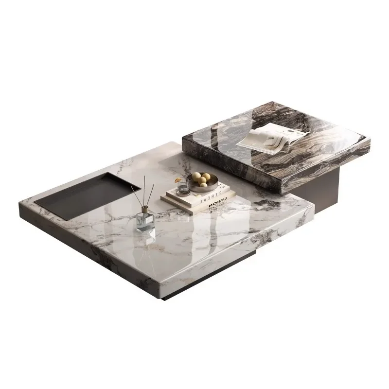 

Modern, simple, light luxury, large coffee table, high end, new, marble