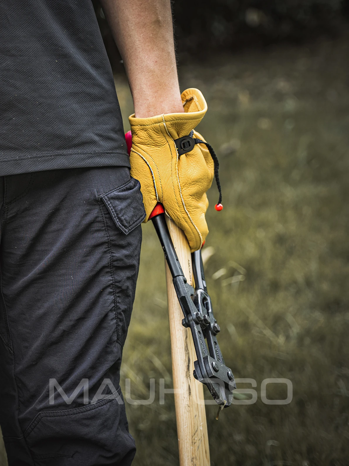 Guanti in vera pelle per sport all\'aria aperta, equitazione in moto, arrampicata in montagna, protezione operativa antiscivolo, giardinaggio