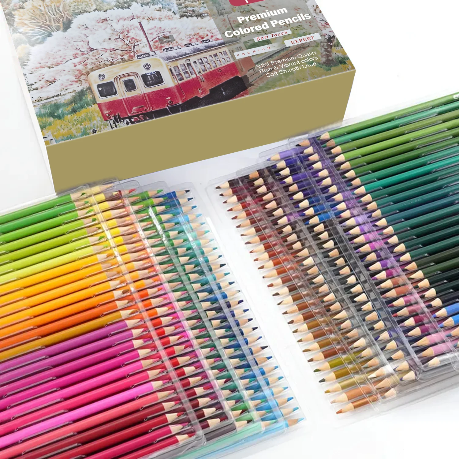 180-kleuren professionele kleurpotloden set Fine Art tekening niet-giftige oliepotloden set voor schetsen kleurpotlood