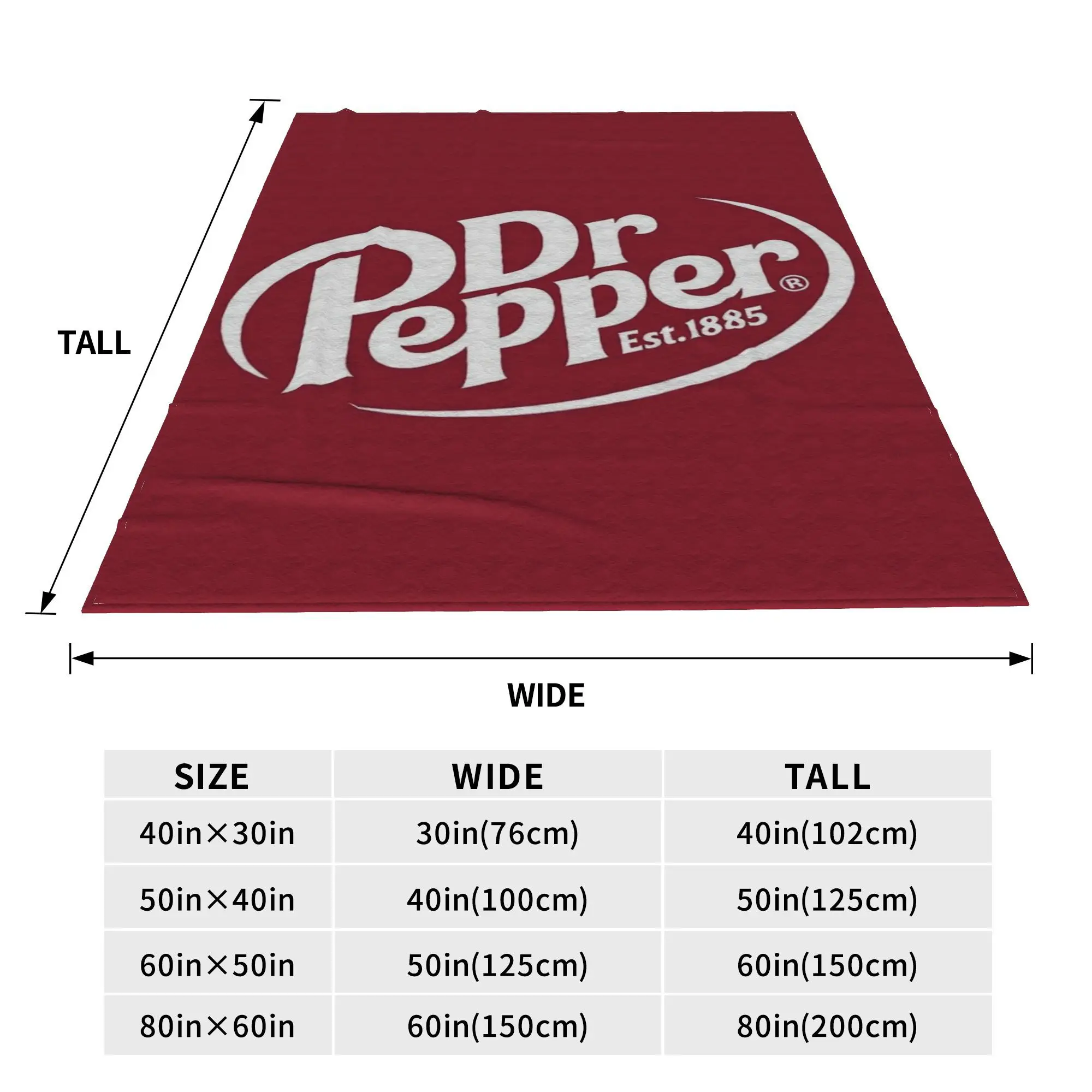 Dr Pepper Blanket Warm Fleece Sofa Throw Blanket for Home Bedroom Outdoor Throws Bedspread Quilt