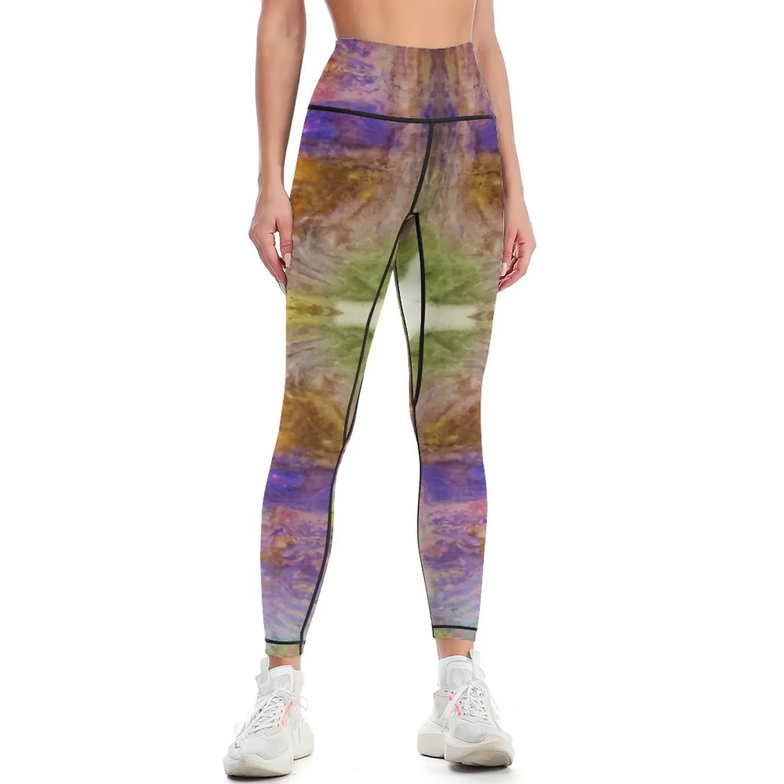 Gorgeous Vibrant unique ink pattern design Leggings gym womans Training pants Womens Leggings