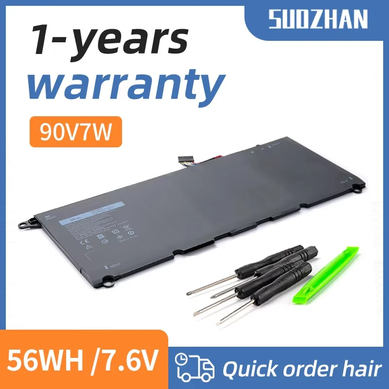 SUOZHAN-bateria do portátil, 90V7W JHXPY JD25G 090V7W for Dell XPS 13 9343 XPS13 9350 13D-9343 P54G 0N7T6 5K9CP RWT1R, 0DRRP