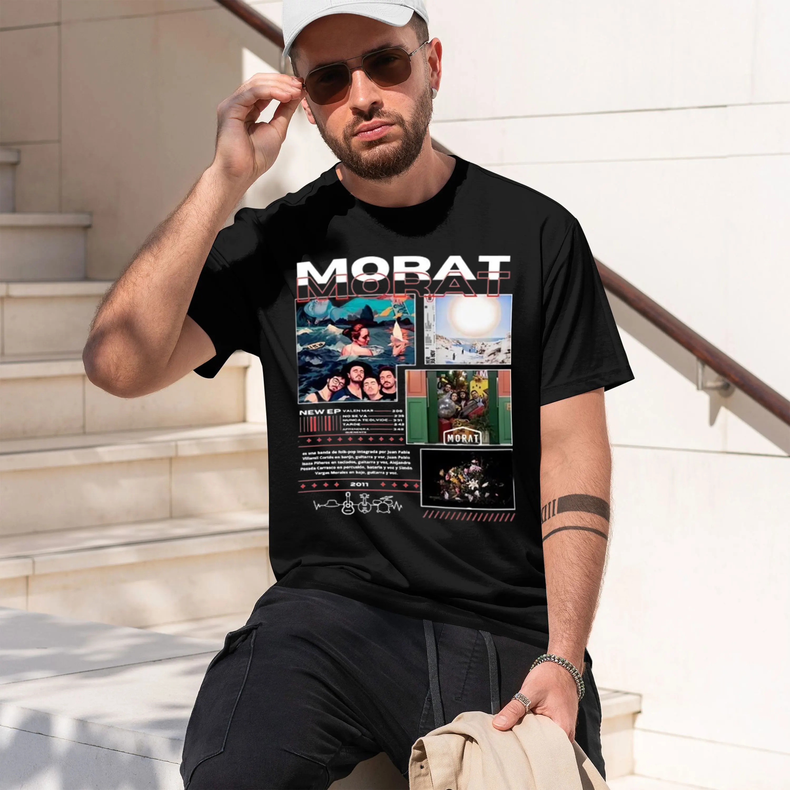 Morat Band Collage Album Compilation Visl Womens clothing men's crew neck t-shirt 2026 New Model Men’s Short-sleeve Classic Casu