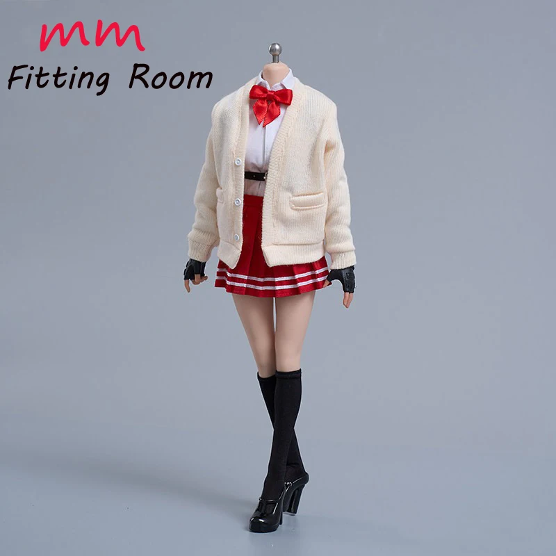 

cd062 1/6 scale male female ‌school suit sweater shirt skirt fit 12'' action figure body doll accessories