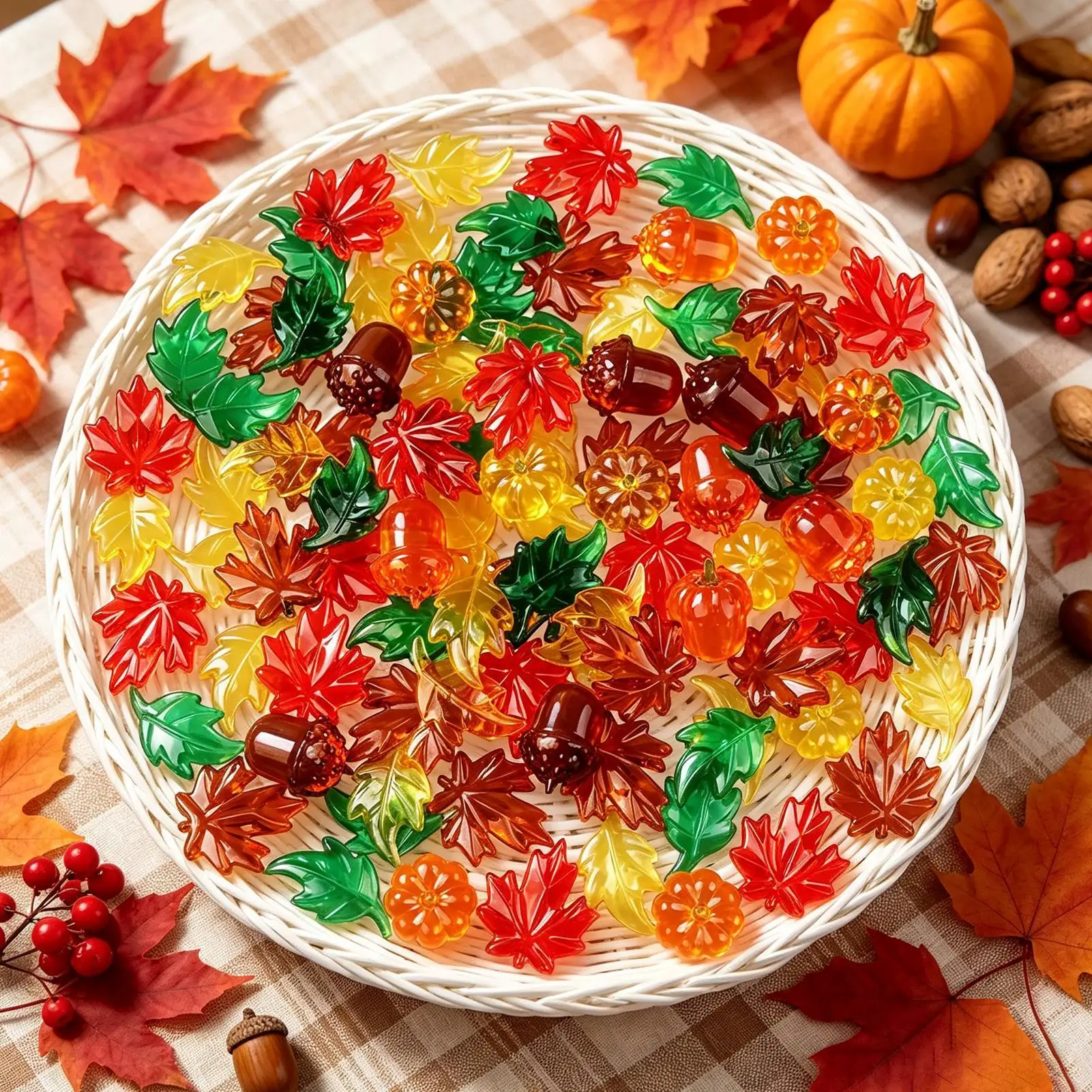 Vase Filler 50 Pieces Acrylic Thanksgiving Table Centerpieces Halloween Table Scatter For Home Kitchen Counter Dining Room